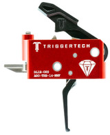 TriggerTech AR15 Diamond Flat Two Stage Trigger, Adjustable Pull Weight, Black Finish - 885768000864 
