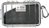 Pelican 1040 Micro Case, Black/Clear, Polycarbonate, 7.50" Long - 019428083175 
