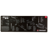 TekMat TEKR44-AR10 Ultra Rifle Mat, AR-10 Parts Diagram, Black/White Rubber, 15"x44" - 888151028247 