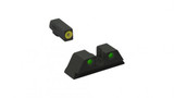 Meprolight ML41766 Hyper-Bright Yellow Ring Front/Green Rear Sights, Enhanced Visibility, Anodized Finish - 810013521016 