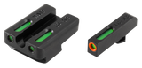 TruGlo TFX Pro, Walther P99/PPQ, Orange Outline Front/Rear Green, Matte Black - 788130022863 