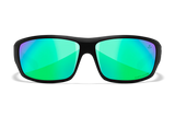 Wiley X ACOME22 Omega, Green Mirror Lens, Polycarbonate Matte Black Frame, Green Mirror, Matte Black - 712316008372 