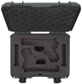 Nanuk 910GLOCK6, 2 Up Pistol Case, Olive Polymer, Closed-Cell Foam Padding, Airline Approved - 666365020765 