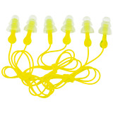 3M Peltor Tri-Flange Reusable Earplugs, Corded, 3 Pair Pack, Yellow - 078371610067 
