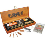 Hoppe's Deluxe Rifle & Shotgun Kit, Solid Hardwood Box, Brass Rods, Dark Stain - 026285511901 