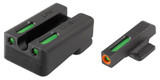 TruGlo TFX Pro, Tritium/Fiber-Optic Day/Night Sights, Orange Outline Front/Rear Green, Black - 788130022764 