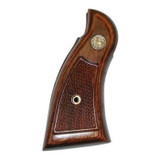 Smith & Wesson K/L Frame Square Service Dymondwood Grips, Checkered, Brown - 022188138368 