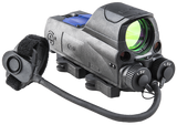 Meprolight MOR PRO, 2.2 MOA Dot/Bullseye Reticle, Green & IR Laser, Black - 810013520477 