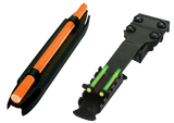HiViz C4001 C-Series Magnetic Turkey/Deer Sight Set, Black, Orange Fiber Optic Front, Green Fiber Optic Rear - 613485584554 