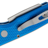 Pro-Tech Runt 5, Reverse Tanto, Stonewash CPM-20CV, Textured Blue Aluminum, Automatic - R5205Blue 