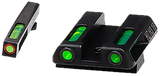 HiViz GLN521 LiteWave H3, Fiber-Optic Sight Set, Green Fiber Optic/Orange Outline, Fits Glock 42, 43, 43X, 48 - 613485589849 