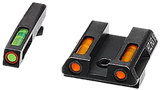 HiViz GLN621 LiteWave H3 Fiber-Optic Sight Set, Green Tritium/Orange Outline, Fits Glock 42, 43, 43X, 48, Black - 613485589924 