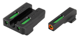 TruGlo TG13SG1PC TFX Pro, Tritium & Fiber Optic Sight Set, Sig Sauer #8/#8, Black - 788130022832 