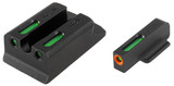 TruGlo TFX Pro Tritium/Fiber-Optic Day/Night Sights, Ruger SR9/SR9C/SR40/SR40C/SR45, Orange Outline Front/Rear Green, Black - 788130022818 