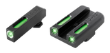 TruGlo Brite-Site TFX, Fits Glock 42/43, Tritium/Fiber Optic, Black - 788130019993 