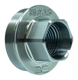 Faxon FFMDSILHUBM1802, M18X1.5 Direct Thread, Titanium, Silver - 816341029651 