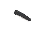 Pro-Tech Knives Malibu Flipper, MagnaCut reverse tanto blade, textured black handle, stonewash finish, black DLC clip - 5405 