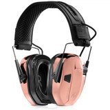 Savior Apollo Electronic Earmuffs, 24NRR, Pink Chrome Finish, Includes Gel Ear Pads and Accessories - 812066032679 