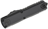 Microtech UTX-85 Gen IV Tactical AUTO OTF Knife, tanto blade, black finish, machined aluminum handle - 841768185253 
