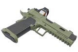 Stealth Arms Platypus 1911 Integrated Comp, 9mm, 5.00" Comp Barrel, Dark Green,  Holosun 507 COMP GR 