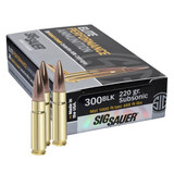 SIG Sauer E300A220, 300 Blackout, 220 Grain, Open Tip Match, 20 Rds - 798681514496 
