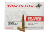 Winchester USA 300 Blackout, 200gr FMJOT, 60 Rounds, Open Tip Range Subsonic - 020892226487 