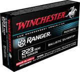 Winchester Ranger 223 Rem, 55 Gr Ballistic Silvertip, 3,240 FPS - 020892214187 