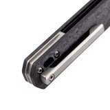 Tekto F2 Bravo, 3.30" Blade, D2 Steel, Carbon Fiber Handle, Silver/Black - 850034486789 