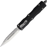 Microtech Dirac D/E, Auto, 3.00" D/E Blade, Black Aluminum Handle, Black - 841768156871 