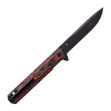 Tekto F2 Bravo, 3.10" Blade, D2 Steel, Forged Ember Carbon Fiber Handle, Black - 850034486772 