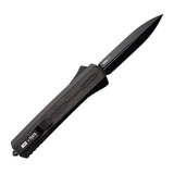 Tekto A7 Zastava, Auto Knife, 3.60" Blade, CPM S35VN, Alum/Wood Handle, Black - 850034486635 