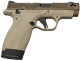 Smith & Wesson Bodyguard 2.0 PC Carry Comp, .380 ACP, 3.10" Barrel, 12 RDs, Tan - 756542288016 