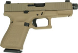 Glock 19 V-Series w/ Zaffiri Threaded Barrel, 9mm, 4.60" Barrel, 15 RDs, 3 Mags, FDE Cerakote - 757106326724 