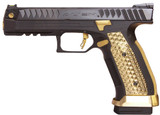 Laugo Arms Alien Full Kit Limited Edition, 9mm, 4.80" Barrel, 17 RDs, w/ Holster, Black/Gold - 112263185759 