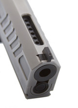 Race City Defense RC9 Government, 9mm, 5.00" Ported Barrel, 20 RDs, Optic Ready, Silver Polished - 109056669923 