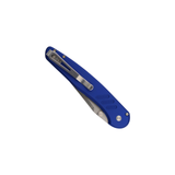 Pro-Tech Avalon Limited Edition, 4.25" CPM MagnaCut Drop Point Blade, Knurled Blue Aluminum Handle, Button Lock, Satin Finish - 115706323626 