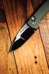 Pro-Tech Scapegoat Compact Auto, 3.15" 154CM Clip Point Blade, 6061-T6 Aluminum Handle, Satin Finish 