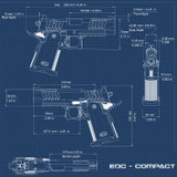 Bul Armory EDC Compact, 9MM, 4.25" Bull Barrel, 16 RDs, Link Trigger System, Black PVD / Black Anodize - 120978019948 