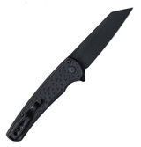 Pro-Tech Atlas Malibu 1, 3.25" MagnaCut Reverse Tanto, Button Flipper, 7075 Aluminum, Black - 118764250507 