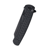Pro-Tech Atlas Malibu 1, 3.25" MagnaCut Reverse Tanto, Button Flipper, 7075 Aluminum, Black - 118764250507 