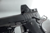 Nighthawk Custom Sandhawk Comp w/ 2.5 MOA Trijicon SRO, 9MM, 5.00" Compensated Barrel, 17 Rds, DLC Black - 128816239510 