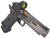 Taran Tactical Innovations JW3 Combat Master Optic Ready w/ Trijicon SRO, 9MM, 5.4" Barrel, 20 RDs, Black DLC - 122502371195 