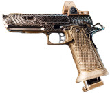 TEE Gun Vault TTI Sand Viper w/ Trijicon SRO, 9MM, 5.00" Barrel, 22 Rds, All Chrome - 109941830803 