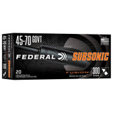 Federal Fusion Subsonic, .45-70 Govt, 300gr, 20 Rounds - 604544708523 