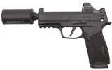 Sig Sauer P365 X-Macro Hush Puppy w/ Holosun 407K, 9MM, 4.30" Threaded Barrel, 17 RDs, Black Cerakote - 810188106957 