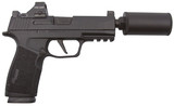 Sig Sauer P365 X-Macro Hush Puppy w/ Holosun 407K, 9MM, 4.30" Threaded Barrel, 17 RDs, Black Cerakote 