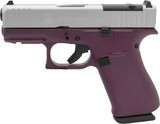 Glock G43X MOS, 9MM, 3.41" Barrel, 10 Rds, Black Cherry Frame / Silver Slide - 850059793749 