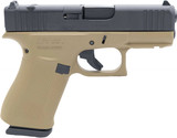 Glock G43X MOS, 9MM, 3.41" Barrel, 10 Rds, FDE Frame / Stone Grey Slide - 850059793671 