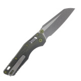 Microtech MSI Mini, Frag Pattern Grips, Apocalyptic Standard Blade, Distressed Grenade Green - 810222580651 