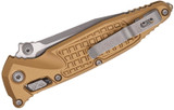 Microtech Socom RAM-LOK, Single Edge Apocalyptic Blade, Frag Tan Handle - 841768199793 